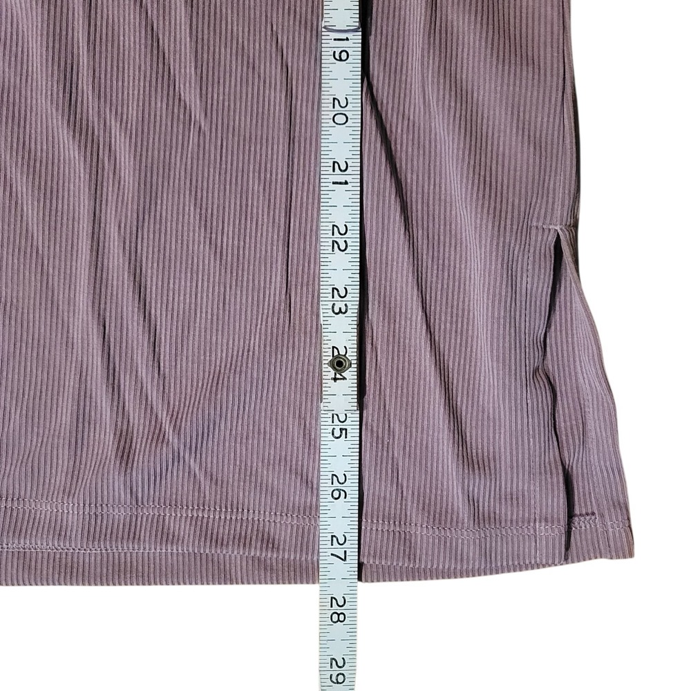 Pure J. Jill Purple Ribbed Cowl Neck Pullover Tunic Top Sz Med Baggy Lagenlook - Picture 4 of 6